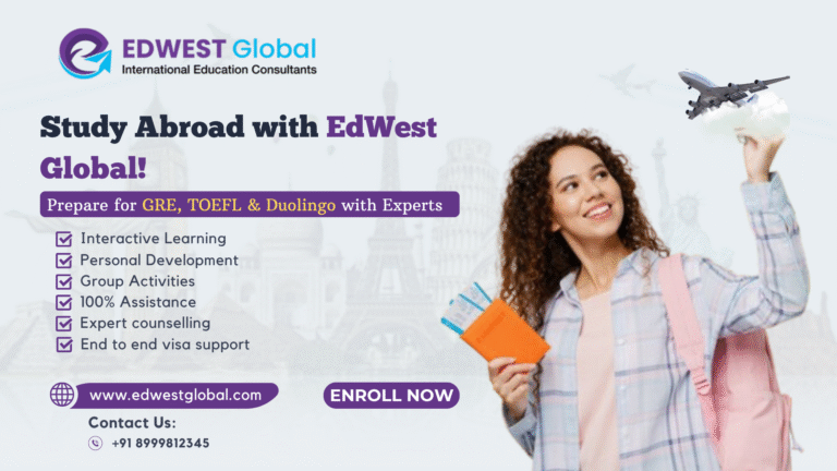 Your Pathway to Studying Abroad: GRE, TOEFL & Duolingo with EdWest Global